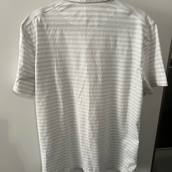 Nike Gray Striped Polo Shirt for Men - Picture 2 of 4